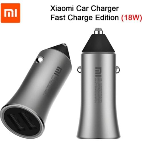Xiaomi Car Charger Original Xiao Mi Car Charger QC 3.0 Dual USB Quick Charge Max 5V/3A Metal For iPhone Samsung Huawei oppo vivo