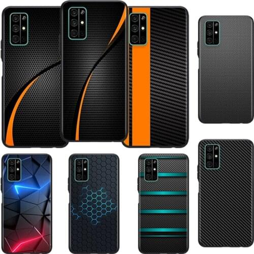 Car Carbon fibre Silicone Cover For Huawei Honor 10i 10 9C 9A RU 9X 9N 9S 9 Pro Lite Play 3E V9 Black Phone Case
