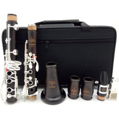 Free Shipping Music Fancier Club Ebony Wood Bb Clarinets E13 Student Clarinets Silver Plated Keys 17 Keys Included Mouthpiece