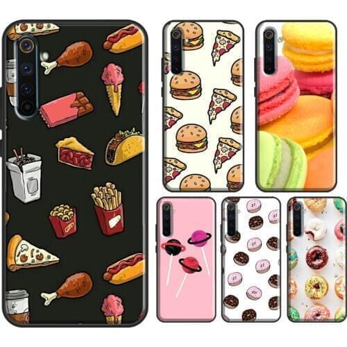 Pizza Sushi Food Donuts Case For OPPO Reno4 Pro A9 For OnePlus 8 7 Pro Nord For Realme 6 X2 X7 Pro C3 XT Coque