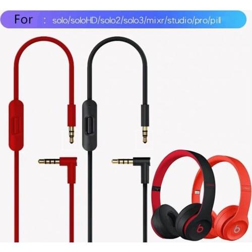 For Beats Studio 2 Solo2 3 Mixr Built-in Remote Microphone Headset High Quality 2 Plugs Extension Audio Cable 140cm 3.5mm Cable
