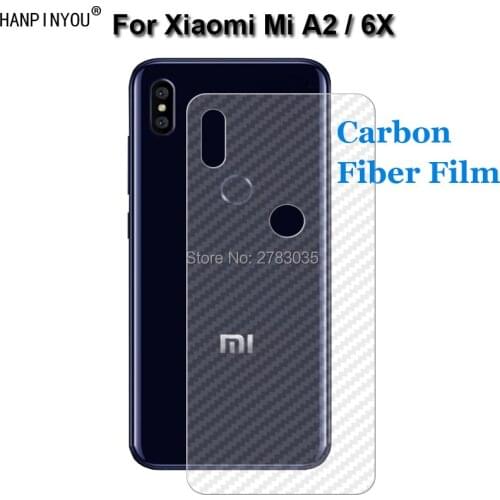 For Xiaomi Mi A2 / Mi 6X MiA2 Mi6X 6.0" Durable 3D Anti-fingerprint Carbon Fiber Back Film Screen Protector (Not Tempered Glass)