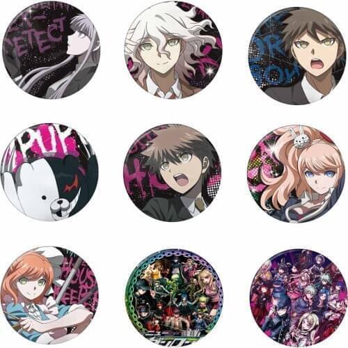 Game !!Keychains Anime Danganronpa Badge Pins Brooch Costume Backpack Decor