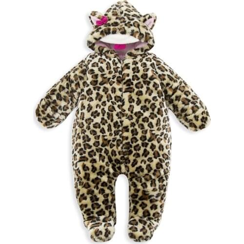 Newborn Baby Boys Rompers Winter Warm Hoodies Cartoon Ropas Bebe DeToddler Baby Boy Clothes Jumpsuit Thicken New Baby Coveralls