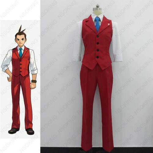 Apollo Justice Cosplay Clothing Phoenix Wright Anime Ace Attorney Cosplay Costume
