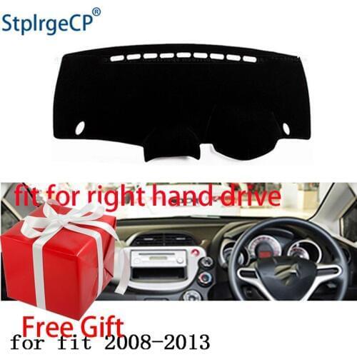 Car Dashboard Cover Mat for Honda Fit Jazz 2009-2013 Right Hand Drive Dashmat Pad Dash Mat Covers Dashboard Accessories
