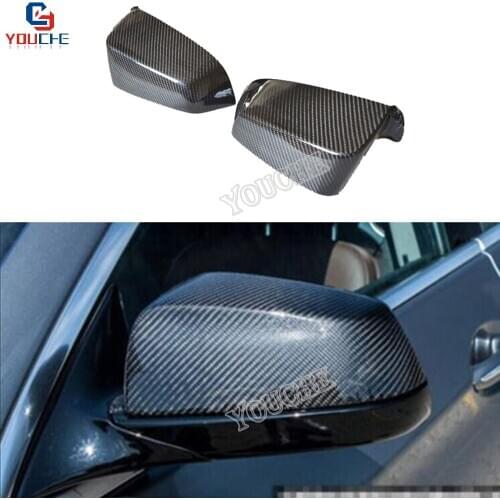 Carbon Fiber Mirror Cover Caps Replacement for BMW 5 Series E60 08-10 F07 10-13 6 Series E63 E64 F12 F13 7 Series F01 F02 09-12