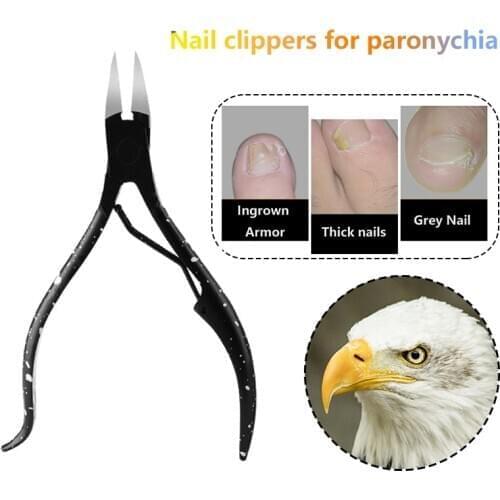 Stainless Steel Nail Clipper Nail Scissors Oblique Mouth Olecranon Toenails Scissors Toenail Ingrown Clipper Pedicure Tool