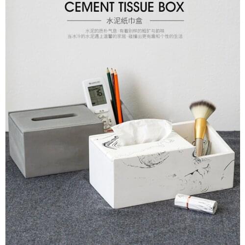 Multi-function large capacity furnishing light luxury living room tea table bedroom decoration tissue box J05