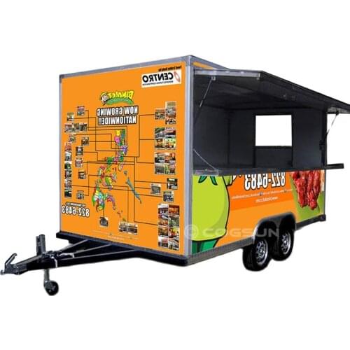 Wholesale Price Mobile Hotdog Food Trucks Mobile Ice Cream Food Truck Trailer Bubble Tea Crepe Food Cart For Sale