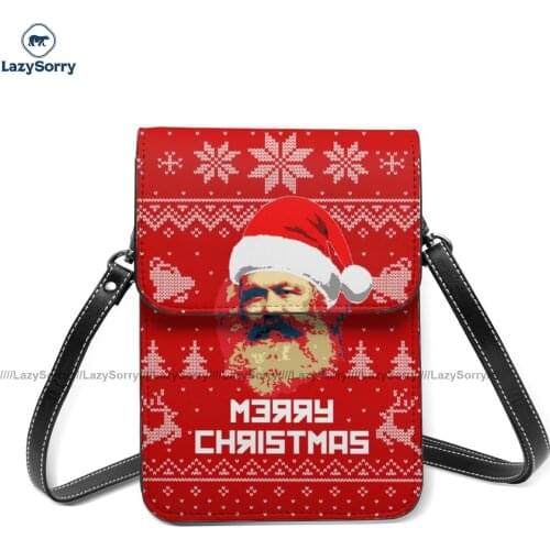 Karl Marx Shoulder Bag Gifts Stylish Mobile Phone Bag Leather Travel Female Bags