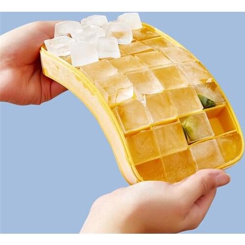 2021 Newest Square Ice Tray Mold Cube 28/32 Food Grade Flexible Ice Ball Molds For Whiskey Cocktail Summer Kitchen Tool
