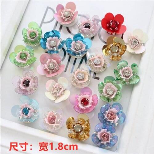 10pcs/lot sequins flowers patches beads patch