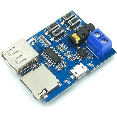 Mp3 nondestructive decoder board Built-in amplifier mp3 module mp3 decoder TF card U disk decoding player