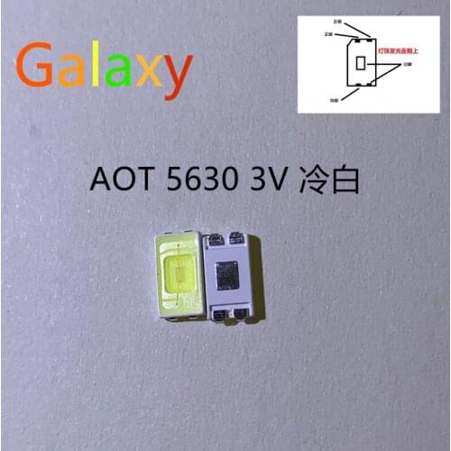 1000PCS For AOT LED LCD Backlight TV Application Middle Power LED Backlight 0.5W 3V 5630 Cool white LCD TV Backlight PT56WA1