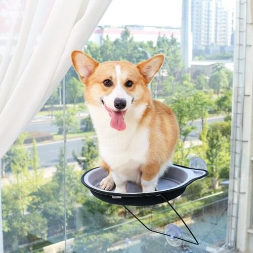 Cat Hammock Bed Window Mounted Lounger Suction Cups for Small Pet Wall Hanging Kitten Rest Mat Load Bearing 15kg