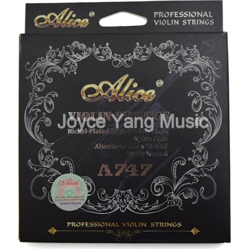 Alice A747 Professional Violin Strings Nickel-Plated High-Carbon Steel Nylon Core Silver&Aluminum Alloy Wound 1st-4th Strings