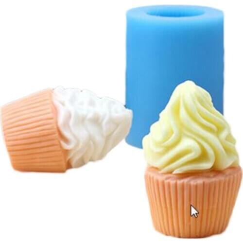 Luyou 3D Silicone Soap/Candle Mold Ice Cream Cup Cake Molds Chocolate Craft Molds DIY Handmade soap molds FM1463