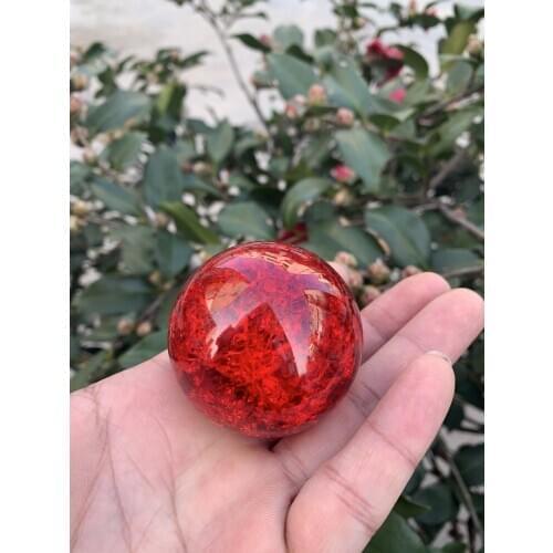 4/5/cm Colorful Crystal Ice Crackle Ball Glass Ball Feng Shui Decoration Rock Fountain Bonsai Ball Home Decoration Statue