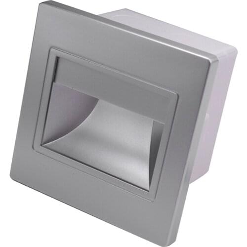 4Pcs Stair Light Led 3W LED Recessed Wall Light Footlight Step Lamps Indoor Background Lighting Nightlight Stairway Corridor wit