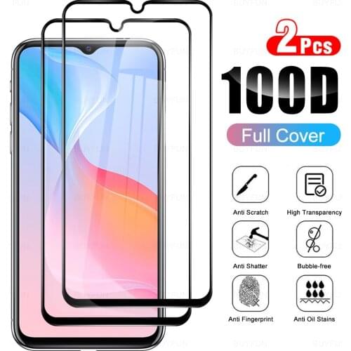 2Pcs Full Cover Protective Tempered Glass Film For VIVO Y21 Screen Protector Glasses For VI VO VIVOY21 Y 21 21Y 6.51 inch 2021