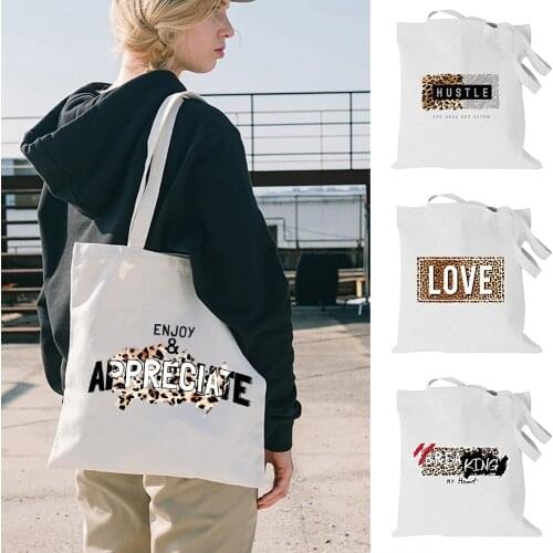 Shopping Bag Foldable Large Capacity All-match Women Bags Canvas Shoulder Bags Convenient Lightweight Travel Case