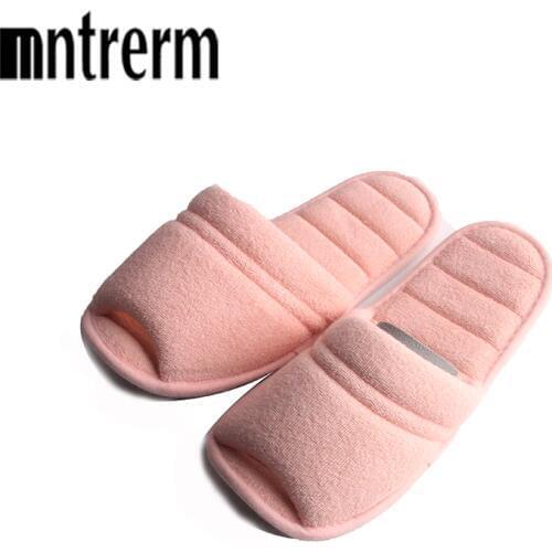 Mntrerm 2020 Spring Towels Cotton Indoor Slippers For Women Home Slippers Line Soft Bottom Summer Slippers Fashion House Shoes