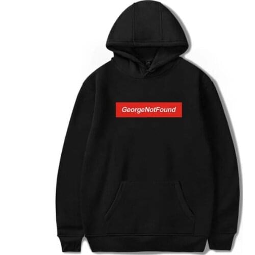 GeorgeNotFound Merch Print Autumn and Winter Holiday Men/Women Pure Cotton Fleece Hooded Novelty Sweet style