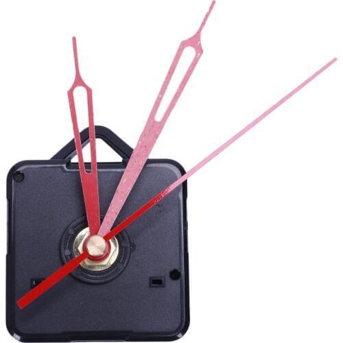 1 Set Silent Large Wall Clock Quartz Movement Mechanism Black And Red Hands Repair Kit Tool Set With Hook