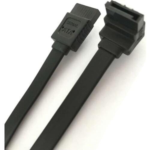 1Pcs SATA3.0 serial hard disk data cable SATA III data cable 70CM elbow with shrapnel buckle