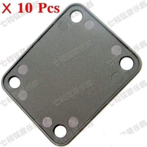 10 Pcs Black Electric Bass guitar Neck plastic backplane back plate,Neck Joint connecting strengthen backplane for Bass Guitar