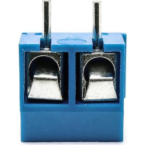 100PCS Terminal Connectors 2 Pin Plug-in Screw Terminal Block Connector 5.08mm Pitch blue Copper KF 301-2P Blue