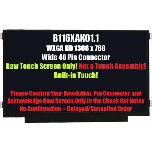 40 Pin Wider Connection Touch Screen For B116XAK01.1