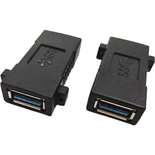 NCHTEK USB 3.0 Female to Female Extension Exteder Coupler Adapter with Panel Mount Holes/Free Shipping/2PCS