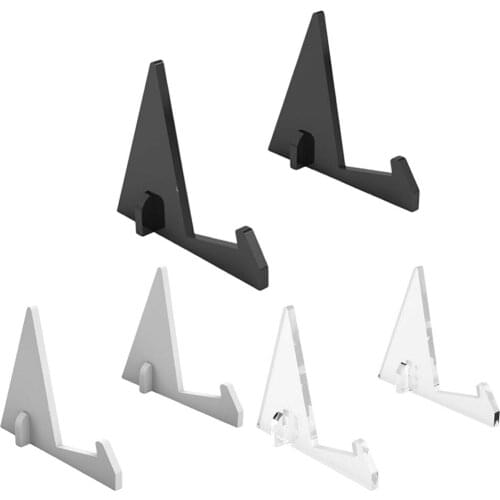 Acrylic Book Display Stand Retail Book Holder Cookbook Holder Black White Transparent Simple Slot Design Perspex Display Stand