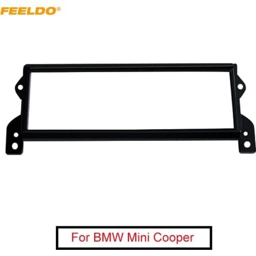 FEELDO 1Din Car Stereo Radio Fascia Frame For BMW Mini Cooper(R50,52,53) Plate Panel Frame Dashboard Installation Trim Kit
