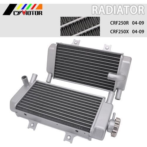Free Shipping motorcycle Alloy Aluminum radiator For Honda crf250r crf250x crf 250r 250x 2004 2005 2006 2007 2008 2009