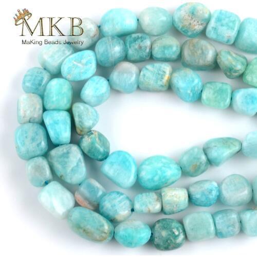Natural Stone Amazonite Ireegular Chips Beads For Jewelry Making 8-10mm DIY Bracelet Necklace Space Loose Beads Strand 15"