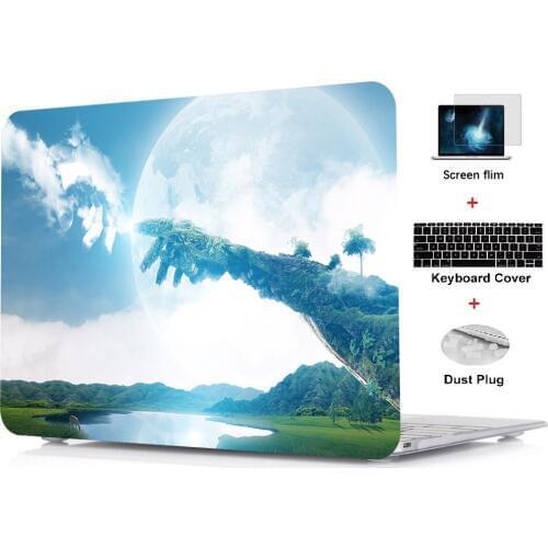 For Apple Macbook Retina Touch Bar Air Pro 11 12 13 15 inch Laptop Shell Hard Case Cover+Keyboard Cover+Screen Film+Dust Plugs