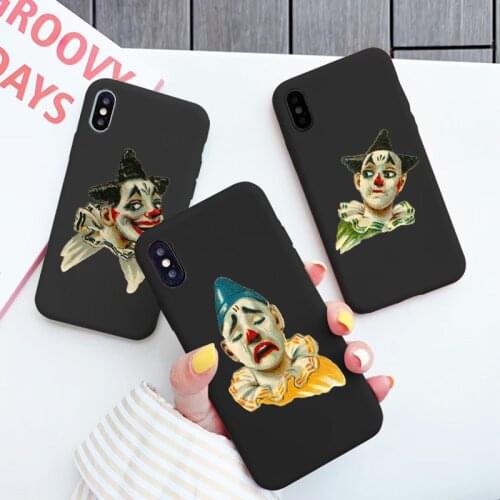 Circus Clown Joker Expression Phone Case For iphone 8 6S 7 Plus 11 12 Pro Max Mini XR X XS MAX SE 2020 Soft Silicone Case Fundas