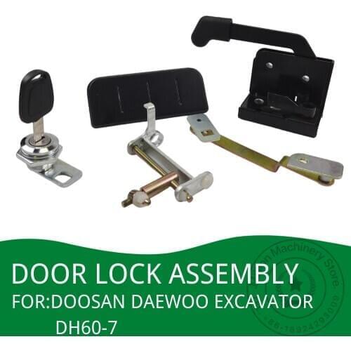 Door Lock Assembly for DOOSAN DAEWOO Eexcavator DH60-7 Car Cab Door Lock Block Outside Excavator Accessories