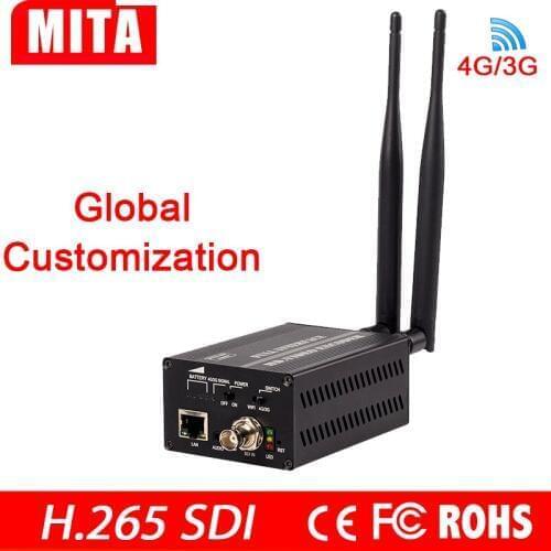 H9 H.265 4G 3G wifi lithuim battery SDI encoder for HTTP RTMP RTSP iptv streaming