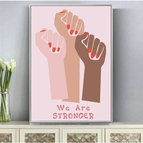 Nordic Style Canvas Painting All Womankind Feminist Slogan Wall Art Abstract Poster Print Pictures Modern Living Room Home Decor
