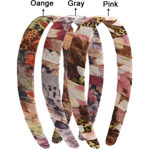 Vintage Cloth Hair Bands - Blonde Hair Accessory for Women Lady Korean Hair Ornament Jewelry Tiara Wear Party Dance Everyday