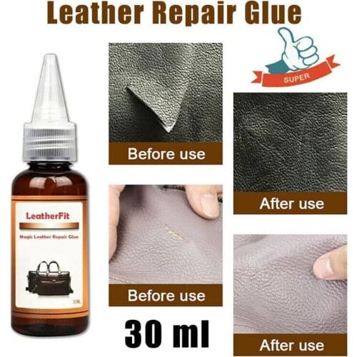 Car Seat Scratch Repair Glue Black Strong Leather Repair Glue Washable For Leather Bag Belt Sofa Leather Shoes Repair