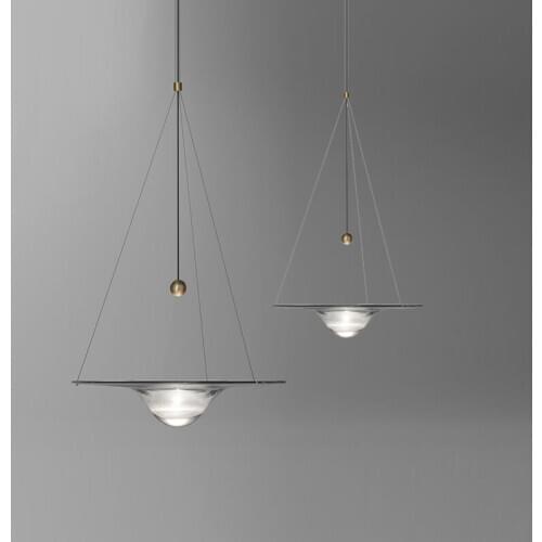 Nordic Modern Round Balls Pendant Lights Creative Round Moon Brass Suspension Pendant Lamp For Dining Room Living Room Drplight