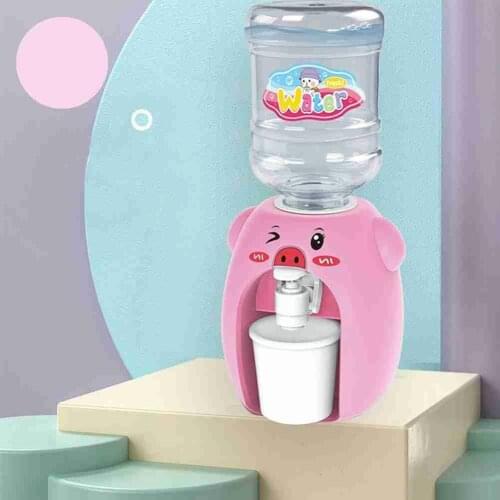 Mini Water Dispenser Toy Cute Piggy Simulation Water Playhouse Kitchen Dolls Furniture Toy House Toy House Children Dispenser