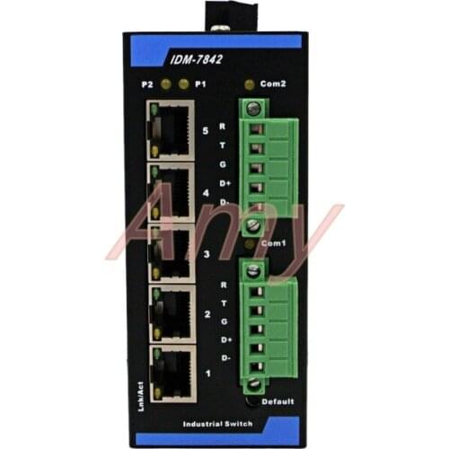 Modbus gateway 2 photoelectric isolation RS485/232 serial port 5 Ethernet switch Modbus TCP