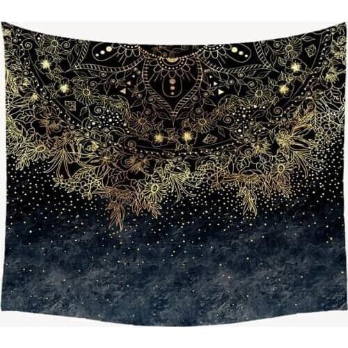 Mandala Wall Hanging Tapestries Indian Mandala Tapestry Retro Boho Wall Tapestry Beach Mat Travel Towel Blanket Home Carpet