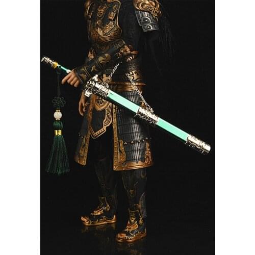 NEW 1/6 alloy weapon weapon model Luohua sword with sheath Taiji sword 12 inch soldier sword props decoration